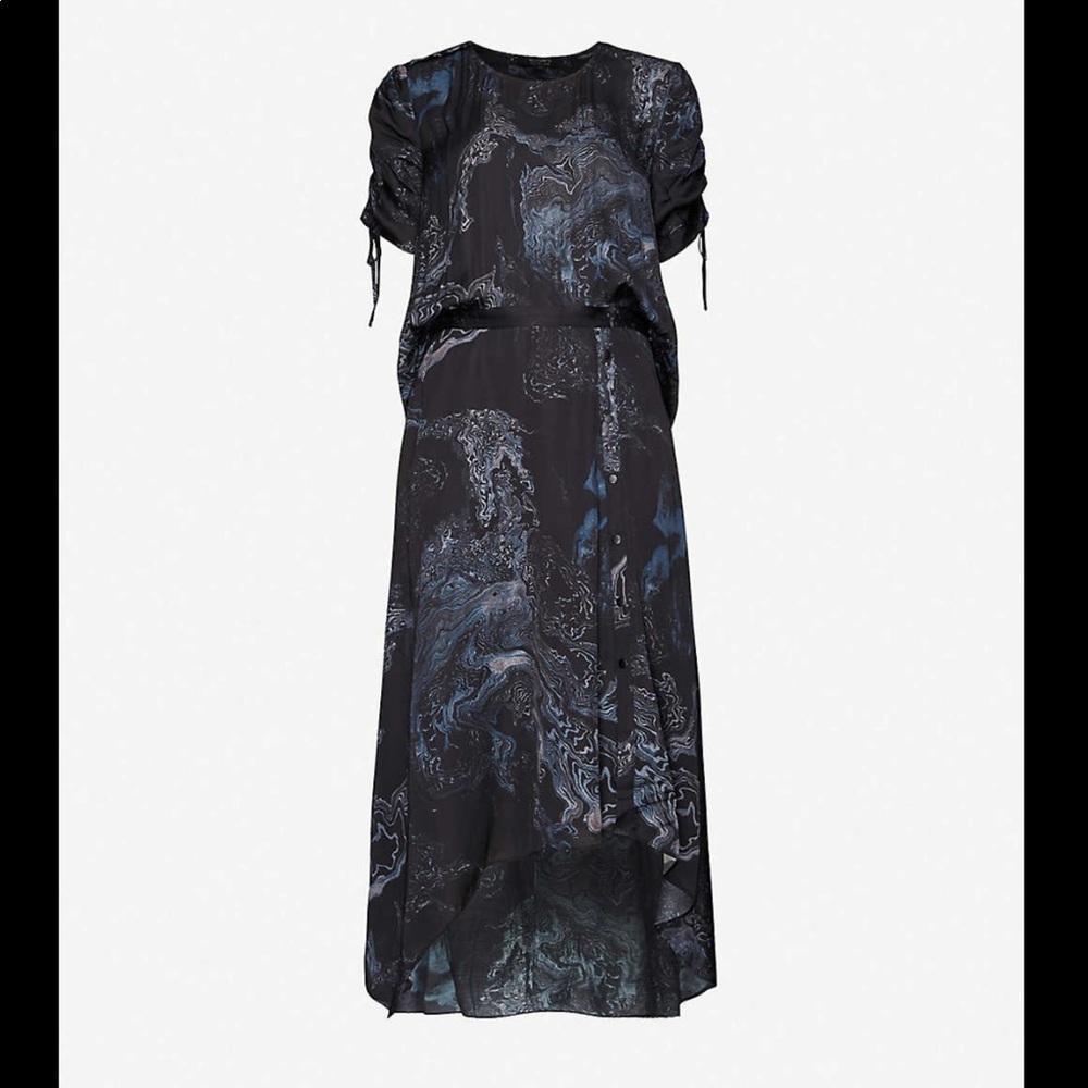 Black Marble All Saints Midi Dress